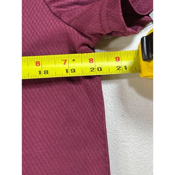 RBX Performance Mens Size M Short-Sleeve Athletic Shirt  Maroon - Picture 4 of 10